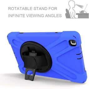 img 1 attached to 📱 ZenRich Galaxy Tab A 8.0 Case (2019), 360° Rotatable Kickstand, Hand Strap & Shoulder Strap, Zenrich Hybrid Heavy-Duty Shockproof Cover for Samsung Galaxy Tab A 8.0 SM-T290/T295/T297 (Blue)