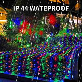 img 2 attached to 🎄 Dazzle Bright Christmas 360 LED Net Lights: Waterproof, 12FT x 5 FT Connectable String Lights for Indoor/Outdoor Xmas Party Yard Garden Decor - Multi Colored, 8 Modes