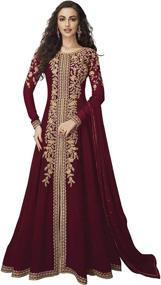 img 4 attached to GRC Georgette Pakistani Dresses Anarkali Women's Clothing and Dresses