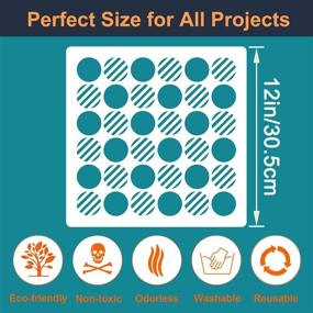 img 3 attached to Enhance Your Artistic Creations with our 12 Pack Geometric Stencils: 12 Inches of Reusable Art Templates for Painting on Walls, Floors, Canvas, and Wood Furniture!