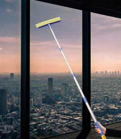 img 2 attached to 🧼 Efficient 58 Inch Long Handle Swivel Window Squeegee: ITTAHO's Creative Rotating Head for Indoor/Outdoor Window, Car Washing - 10 inch Cleaner