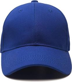 img 2 attached to 🧢 Edoneery A1009 Unisex Toddler Kids Plain Cotton Adjustable Low Profile Baseball Cap Hat: Tried and Tested Favorite!