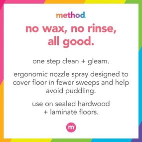 img 1 attached to 🧽 Method Almond Scent Hardwood Floor Cleaner, Squirt + Mop Refill, Laminate & Sealed Wood, 2L Bottle, 1 Pack, Variation in Packaging