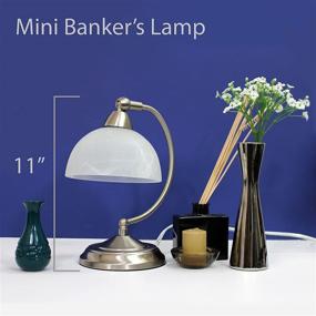 img 3 attached to 💡 Elegant Designs LT2029-BSN Mini Modern Banker's Desk Lamp with Touch Control Base, Brushed Nickel Finish