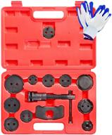 ystool universal 15pcs brake caliper compression tool kit: wind back front and rear disc brake piston brake pad replacement tool set for most car truck logo