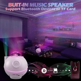 img 1 attached to Night Light Projector with Remote Control, Sky Nebula Color Changing Lamp and Built-in Bluetooth Speaker - Perfect Gift for Child/Children/Kids/Adults - Star Projector, Galaxy Aurora Planets Projector with Touch Control