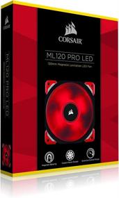 img 1 attached to Corsair ML120 Pro LED Red Cooling Fan: Premium 120mm Magnetic Levitation for Optimal Cooling - CO-9050042-WW