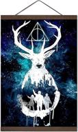 🦌 superdecor 5d diy diamond painting full drills kit with white deer and people: complete home wall decor solution with 16 inch poster hanger frame – 16x24 inch logo