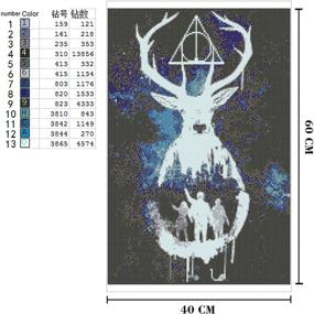 img 2 attached to 🦌 SuperDecor 5D DIY Diamond Painting Full Drills Kit with White Deer and People: Complete Home Wall Decor Solution with 16 Inch Poster Hanger Frame – 16x24 Inch
