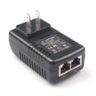 high-quality 48v 24w 0.5a poe injector adapter power supply: suitable for cisco/polycom/aastra phones and more! logo