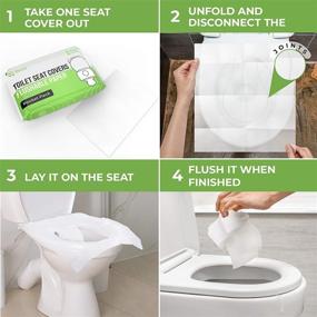 img 1 attached to 🚽 Flushable Paper Toilet Seat Covers