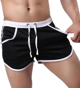 img 4 attached to KAMUON Pockets Running Bodybuilding Workout Men's Clothing