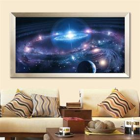 img 2 attached to Mobicus 5D DIY Diamond Painting Kit - Starry Sky Wall Stickers for Living Room Decoration (30X50CM/12X20inch)