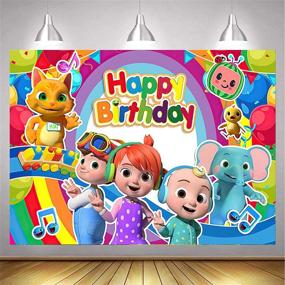 img 2 attached to 🎉 Cocomelon Birthday Cartoons Party Backdrop: Vibrant Vinyl Photography Background for Unforgettable Celebrations with Children, Baby Showers & Photo Studios - 5x3FT