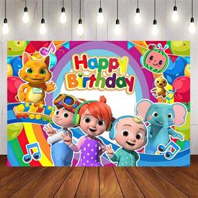 img 1 attached to 🎉 Cocomelon Birthday Cartoons Party Backdrop: Vibrant Vinyl Photography Background for Unforgettable Celebrations with Children, Baby Showers & Photo Studios - 5x3FT