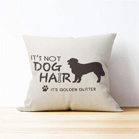 img 2 attached to 🐶 It's Not Dog Hair, It's Golden Retriever Glitter Pillow Case: Perfect Dog Lover Gift, Funny Throw Pillow Cover - 18 x 18 Inch Decorative Cushion for Sofa, Couch, Bed