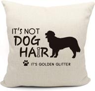 🐶 it's not dog hair, it's golden retriever glitter pillow case: perfect dog lover gift, funny throw pillow cover - 18 x 18 inch decorative cushion for sofa, couch, bed logo