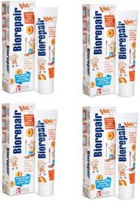 img 3 attached to 🍑 Biorepair Kids 0-6 Oral Care Peach Toothpaste 1.7fl.oz 50ml, Pack of 4