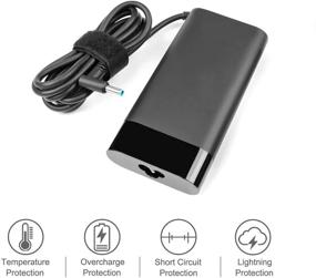 img 2 attached to 150W 7.7A 19.5V Slim AC Charger for HP OMEN 15 17 Pavilion Gaming 15 17 Laptop Zbook 15 G3 G4 G5 G6 TPN-CA11 TPN-DA09 L32661-001 917649-850 L48757-001 Laptop Power Supply Adapter Cord