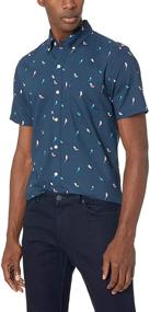 img 2 attached to Goodthreads Slim Fit Short Sleeve Printed Birds Men's Clothing