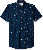 goodthreads slim fit short sleeve printed birds men's clothing logo