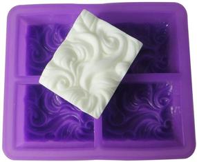 img 3 attached to HiParty Ocean Wave Soap Mold: Create Stunning Sea-Inspired Cake, Jelly, Pudding, and Soap Creations with Handmade Nautical Mold - 4 Bars