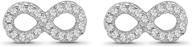 sparkling 10k white gold diamond infinity stud earrings - 1/5 cttw, i-j color, i2-i3 clarity logo