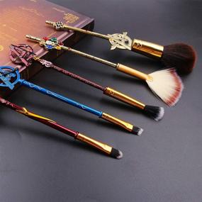 img 1 attached to Avengers Professional Makeup Brushes: 5-Piece Set for Flawless Blending, Blush, and Eye Shadow - An Ideal Gift for Fans