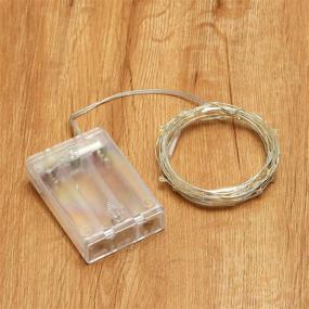 img 2 attached to Tasodin LED Fairy Lights: Waterproof 16.4ft Battery Operated String Lights 🔦 for Wedding, Home, Garden, Party & Christmas Decoration - Warm White (1pc)