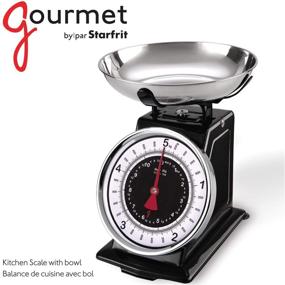 img 2 attached to 🍲 Silver/Black Retro Mechanical Kitchen Scale by Starfrit - Model 080211-003-0000