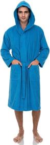 img 2 attached to 🛀 Stay Cozy and Stylish with TowelSelections Hooded Cotton Bathrobe Blithe