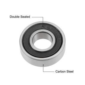 img 3 attached to Uxcell 698 2RS Groove Bearings Double Power Transmission Products