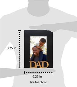 img 1 attached to Black Wood Sentiments Dad Picture Frame by Isaac Jacobs - 4x6 inch, Perfect Photo Gift for Father, Family - Display on Tabletop or Desk (Black, 4x6)