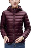 π§₯ stylish and comfortable cherry chick women's lightweight down jacket with hood: perfect companion for all seasons logo