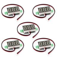⚡️ hiletgo 5pcs 0.36&#34; dc 0~30v digital voltmeter gauge tester with red led display panel mount for car motorcycle battery monitoring and voltage display logo
