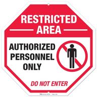 restricted area sign aluminum outdoor logo