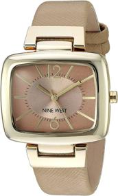 img 4 attached to 🕰️ Стильные женские часы Nine West NW/1856NTNT в золотистом цвете с текстильным ремешком: изделие, излучающее элегантность.