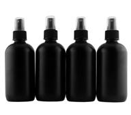 🌿 cornucopia 8-ounce black glass spray bottles (4-pack) - ideal for aromatherapy, perfume, diy & more logo
