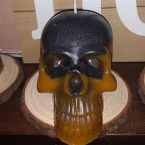 img 1 attached to 🕯️ Large Silicone Mold for Wax, Soap, Resin, Concrete, Cake, Chocolate - Dingfeiyu 3D Skull Candle Mold