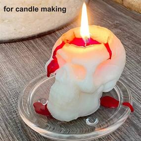 img 2 attached to 🕯️ Large Silicone Mold for Wax, Soap, Resin, Concrete, Cake, Chocolate - Dingfeiyu 3D Skull Candle Mold