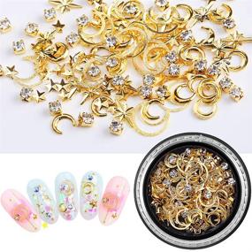 img 3 attached to 💅 SILPECWEE 6 Box Set of 3D Nail Rhinestones and Studs in Gold, Nail Rivets, Clear Nail Crystals, Nail Jewelry Decorations, Manicure Kit with 1Pc Tweezers and Picker Pencil