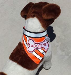 img 2 attached to Reflective Adopt ME Bandana with Embroidered Dog Bone Patch - Enhancing Safety and Style