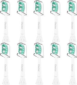 img 4 attached to 10-Pack Replacement Toothbrush Heads for Philips Sonicare: Compatible with Protectiveclean Plaque Control 4100 5100 C2 C3 HX9024 and All 2 Series Snap-On Electric Toothbrush