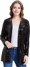 img 2 attached to 👚 KANCY KOLE Vintage Blazers Cardigan for Women - Clothing, Suiting & Blazers