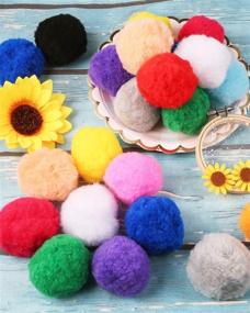 img 3 attached to 30pcs of 2.4 Inch Very Large Assorted Pom Poms Arts and Crafts in 15 Colors - Perfect for DIY Creative Crafts Decorations, Water Balloons & Outdoor Water Toy Fun