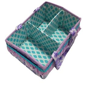 img 3 attached to Bacati Paisley Kids Storage: Organize with Nursery Storage Caddy in Lilac/Purple/Aqua