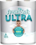 angel soft ultra 2-ply toilet paper, 6 mega rolls – 320 sheets total logo