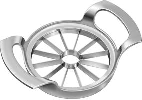 img 4 attached to 🍎 Upgraded Version 12-Blade Apple Slicer Corer Cutter: Heavy Duty, Stainless Steel Ultra-Sharp Silver Apple Cutter for Up to 4 Inches Apples