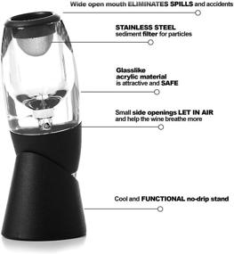 img 1 attached to 🍷 Prirodnii Wine Aerator and Decanter with Quick Aerating for Enhanced Wine Taste - Premium Bottle Pourer with Gift Travel Bag & Base