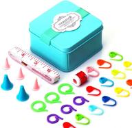 massmall 134 pieces mix color locking stitch marker set: includes locking stitch markers, needles point protectors, tape measure, and knit counter (random color shipping) logo